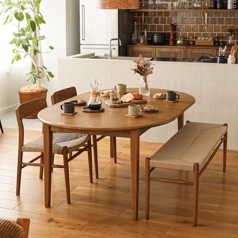 ダイニングチベンチ folk 椅子 チェア 北欧 オーク 無垢材 木製