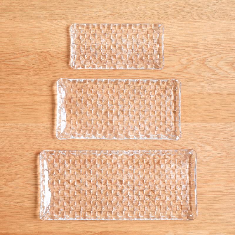 ガラスプレート お皿 Sghr グリッド インテリア キッチングッズ