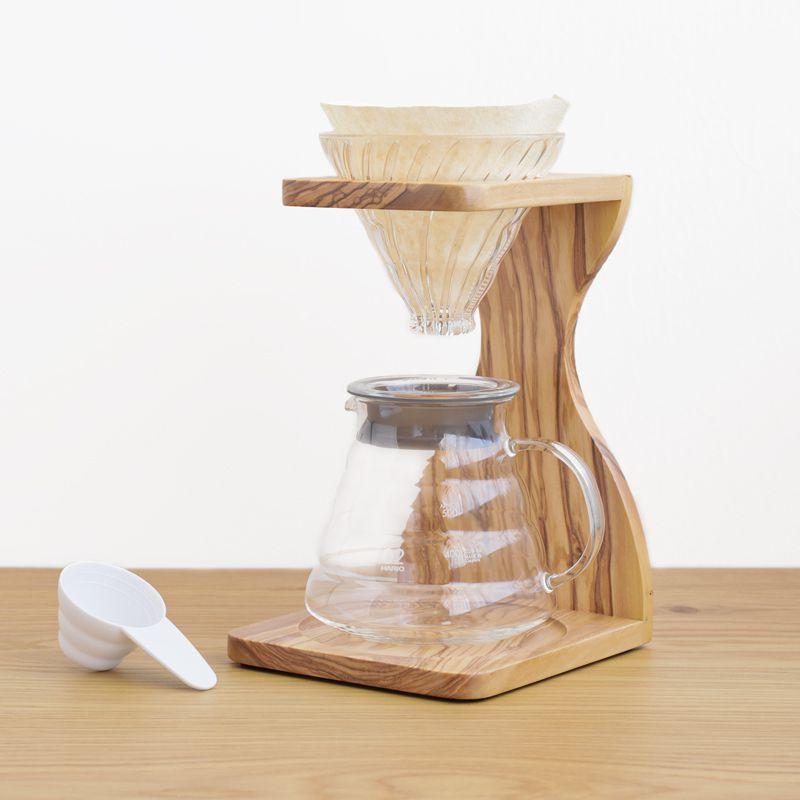 HARIO V60 ハリオ オリーブウッドスタンドセット 4カップ コーヒー