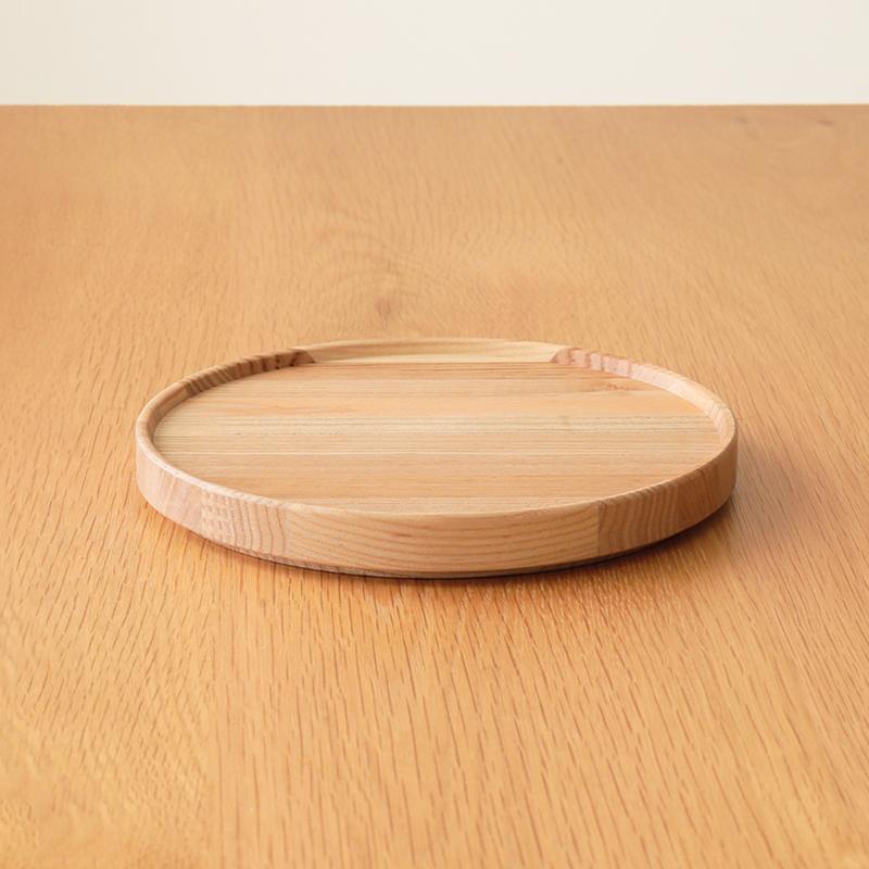 HASAMI PORCELAIN ウッドトレイ 直径22cm お盆 トレー 天然木