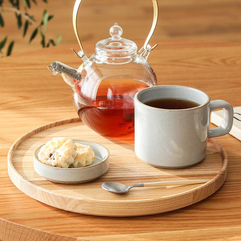 HASAMI PORCELAIN ウッドトレイ 直径22cm お盆 トレー 天然木