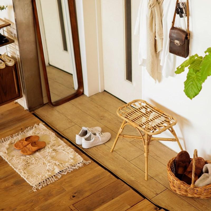 1980年代ヴィンテージ ラタン編み アイアン スツール クラシカル家具