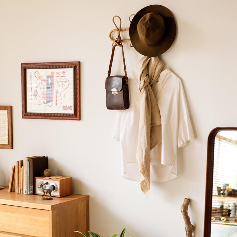 ウォールハンガー 3連 フック ハンガーラック ウォールフック ラタン