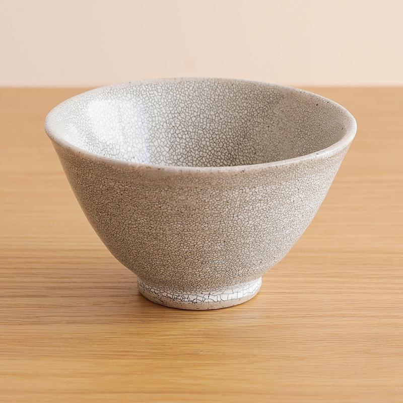 茶わん 錆かいらぎ 大 Mサイズ 陶器 兵山窯 グレー 日本製 ユー