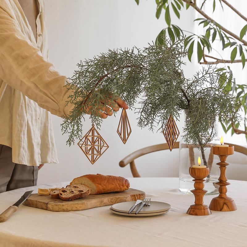 モネママ様 オ・タン・ジャディス 壁飾り　オーナメント3個セット Amazon.co.jp: D.TERRA クリスマスオーナメント 木製 平面 12個 麻