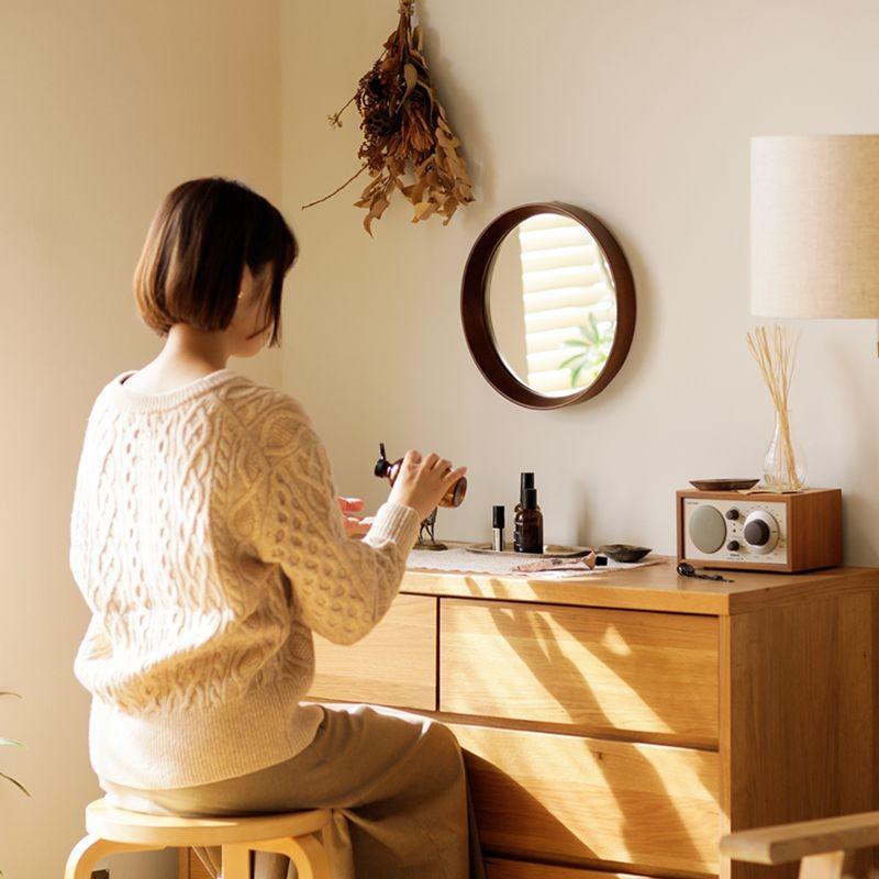 ミラー 鏡 壁掛け KURVE 卓上 北欧 ナチュラル ヴィンテージ ラウンド
