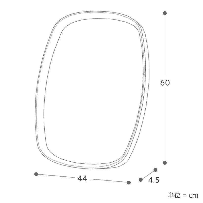 ミラー 鏡 壁掛け KURVE 卓上 北欧 ナチュラル ヴィンテージ