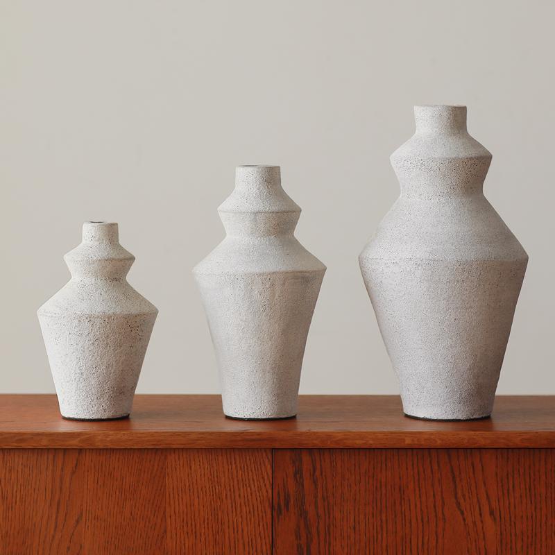 フラワーベース Linea リネア Mサイズ ホワイト 直径16cm 高さ30cm