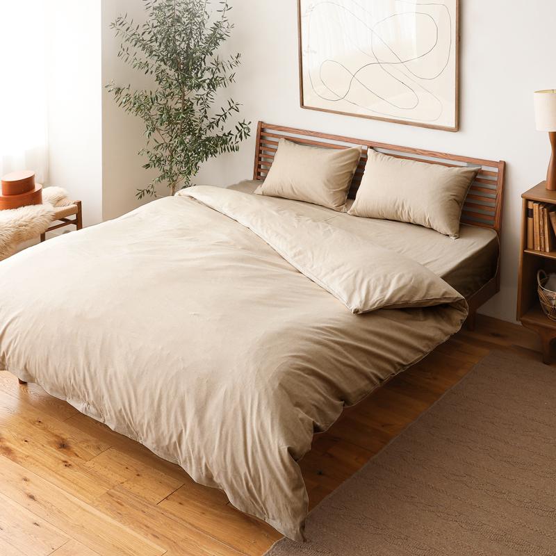 掛け布団カバー リネンミックス one-wash シングル 150×210 麻 綿 北欧 シンプル 無地 寝具 おしゃれ FH121752 あすつく_1
