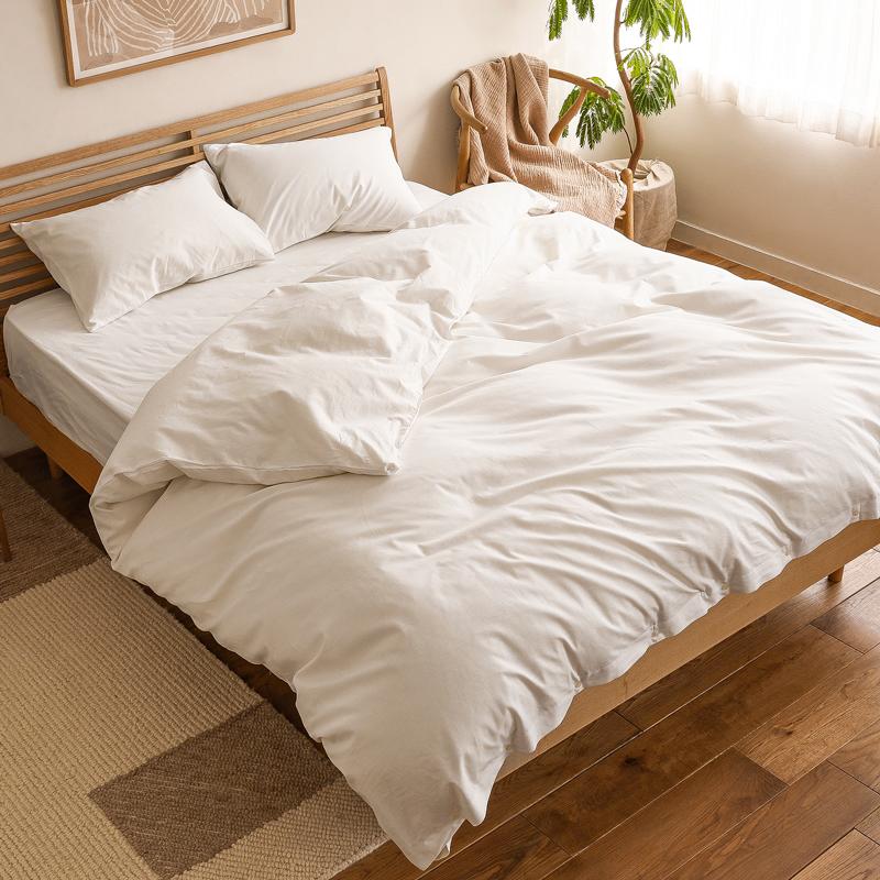 掛け布団カバー リネンミックス one-wash シングル 150×210 麻 綿 北欧 シンプル 無地 寝具 おしゃれ FH121752 あすつく_2