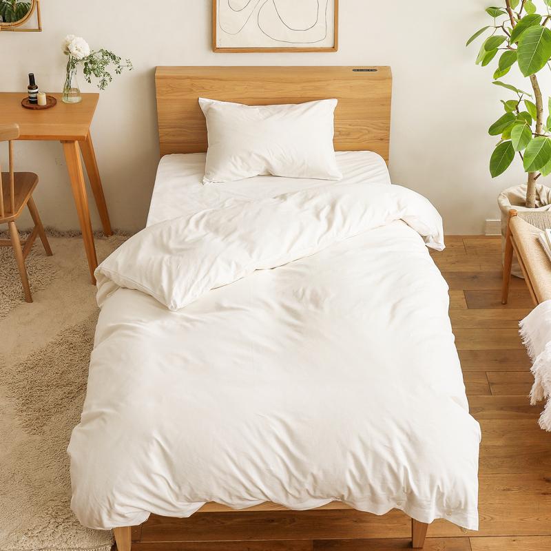 寝具カバーセット リネンミックス one wash シングル 3点セット リネン コットン 麻 綿 FAB THE HOME ナチュラル ホワイト おしゃれ あすつく_2