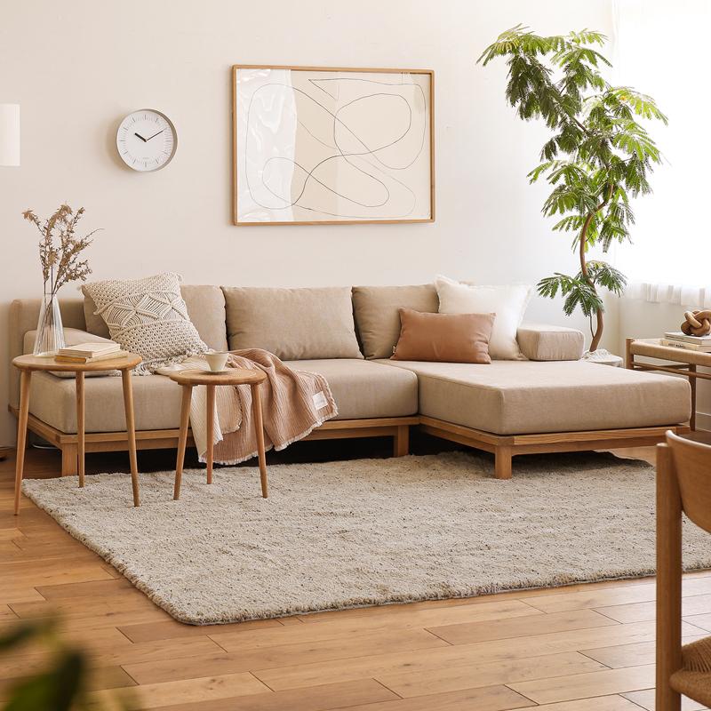 ラグマット LUCE 90×140 シャギーラグ 長方形 ホットカーペット対応