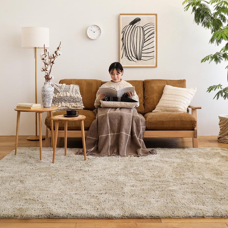 ラグマット LUCE 90×140 シャギーラグ 長方形 ホットカーペット対応