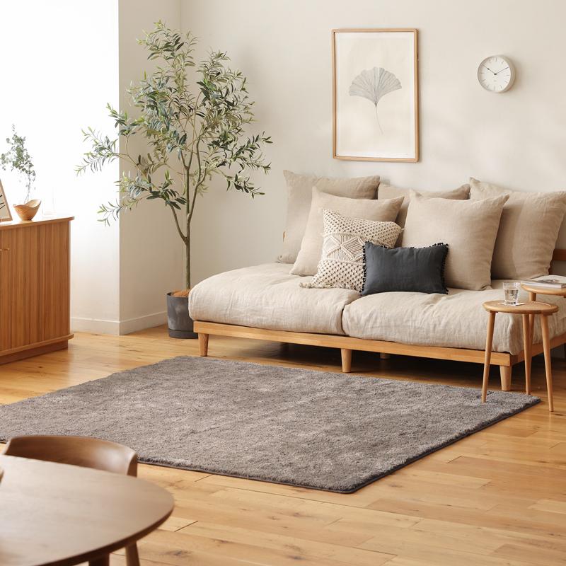 ラグマット LUCE 90×140 シャギーラグ 長方形 ホットカーペット対応