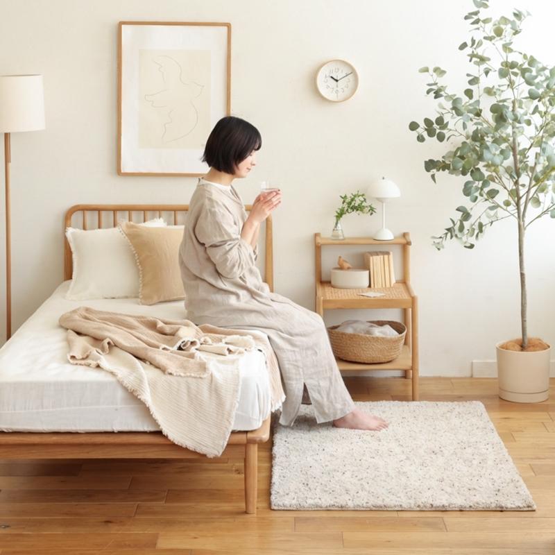 ラグマット LUCE 90×140 シャギーラグ 長方形 ホットカーペット対応