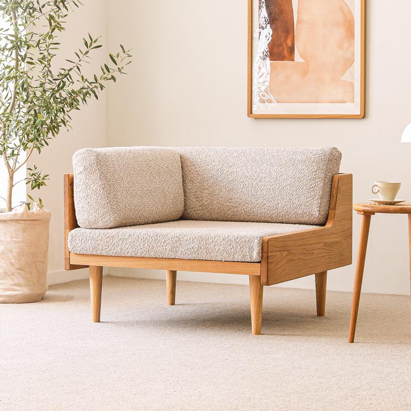 ソファー 1人掛け ソファ Lys リス 1P 一人掛け ブラウンフレーム 北欧