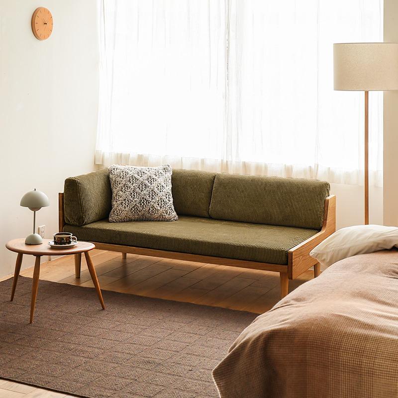 ソファー 2人掛け ソファ Lys リス ナチュラルフレーム 北欧 木製