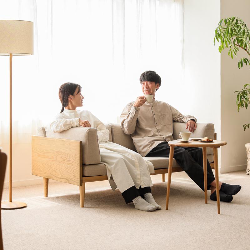 ソファー 2人掛け ソファ Lys リス ナチュラルフレーム 北欧 木製