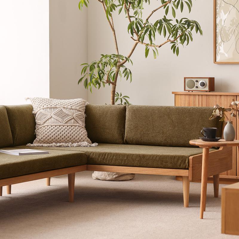 ソファー 2人掛け ソファ Lys リス ナチュラルフレーム 北欧 木製