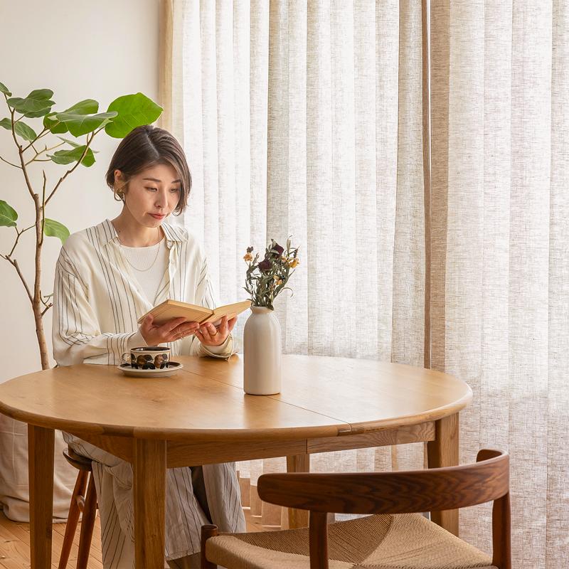 ドレープ カーテン Mar アイボリー ベージュ グレー ホワイト 幅