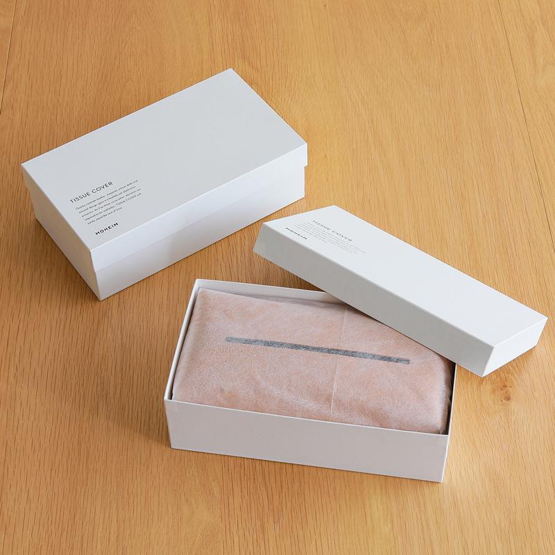 ティッシュカバー MOHEIM モヘイム ベージュ ブラック 長方形 四角形