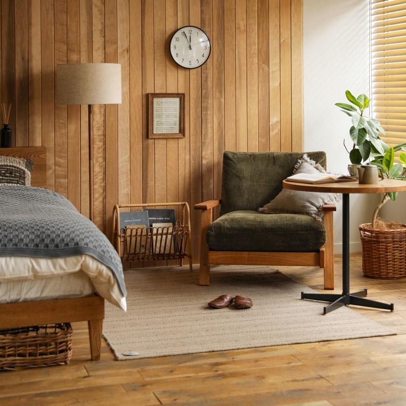 1人掛けソファー NOANA ノアナ ヴィンテージレッドフレーム 木製 無垢