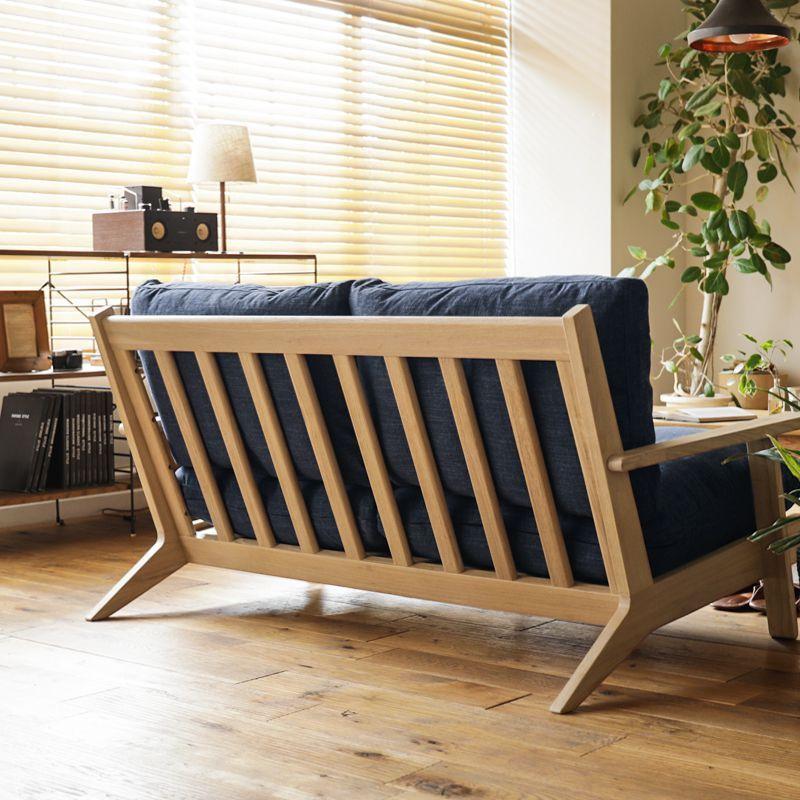 ★動作確認済み ソファー 二人掛け 2人掛け 北欧 ナチュラル フェザー 無垢 リネン クリンプ NOANA／NA 送料無料 【DGJ2142944250】(77220円)