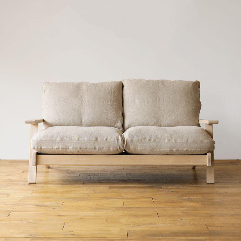 ★動作確認済み ソファー 二人掛け 2人掛け 北欧 ナチュラル フェザー 無垢 リネン クリンプ NOANA／NA 送料無料 【DGJ2142944250】(77220円)