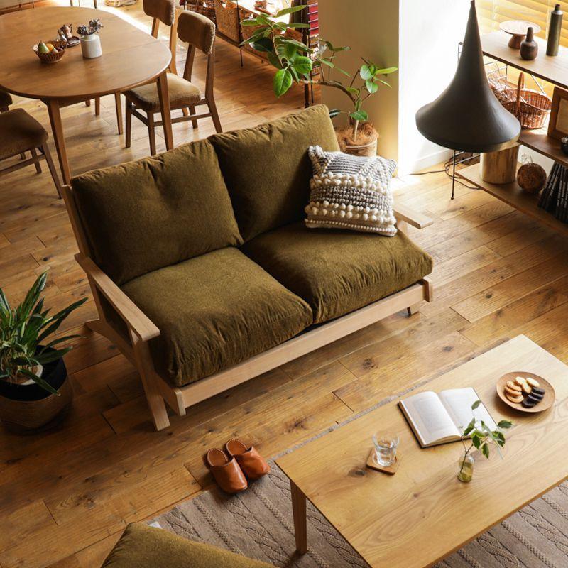 ★動作確認済み ソファー 二人掛け 2人掛け 北欧 ナチュラル フェザー 無垢 リネン クリンプ NOANA／NA 送料無料 【DGJ2142944250】(77220円)