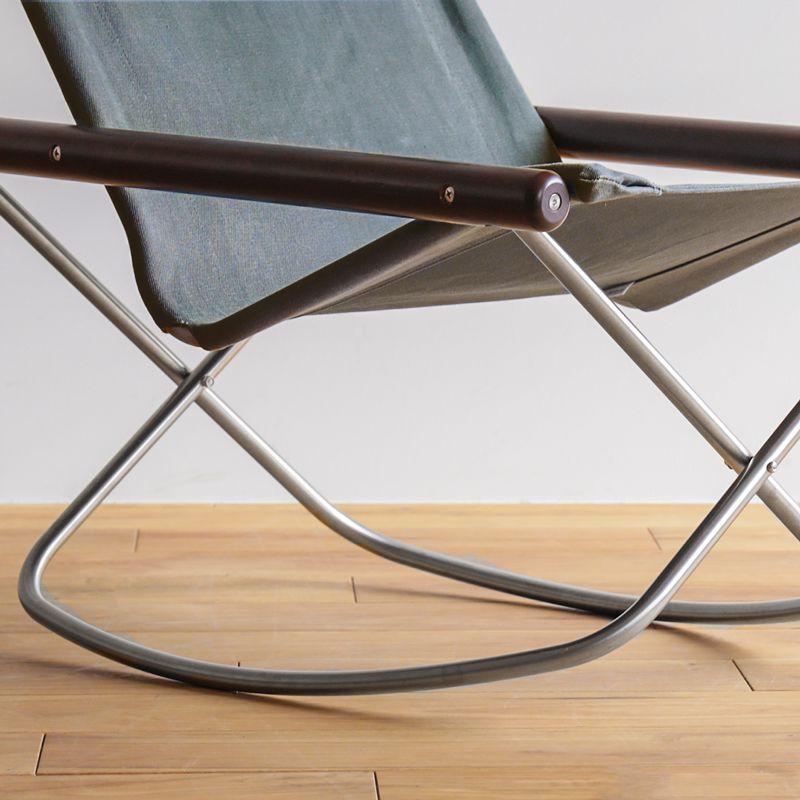 ロッキングチェア NychairX ラウンジチェア ホワイト キャメル