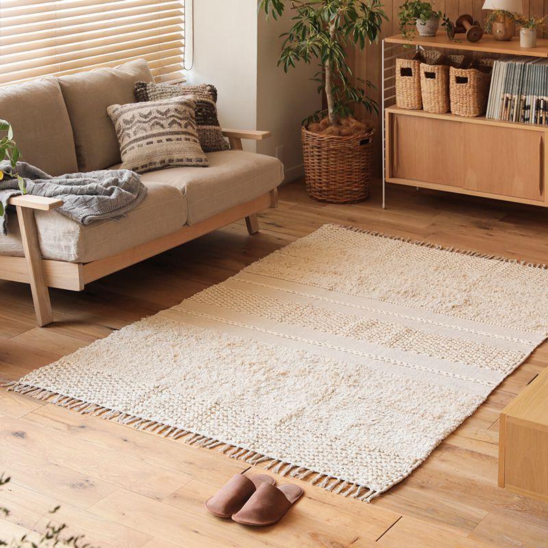 ラグマット ラグマット POP CORN STRIPE RUG 140×200 綿 コットン 長方形 ホット