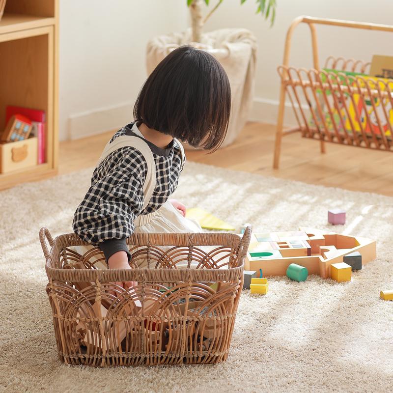 洗える バスケット Towc PETAL 丸 Mサイズ 収納 カゴ かご 樹脂 雑貨