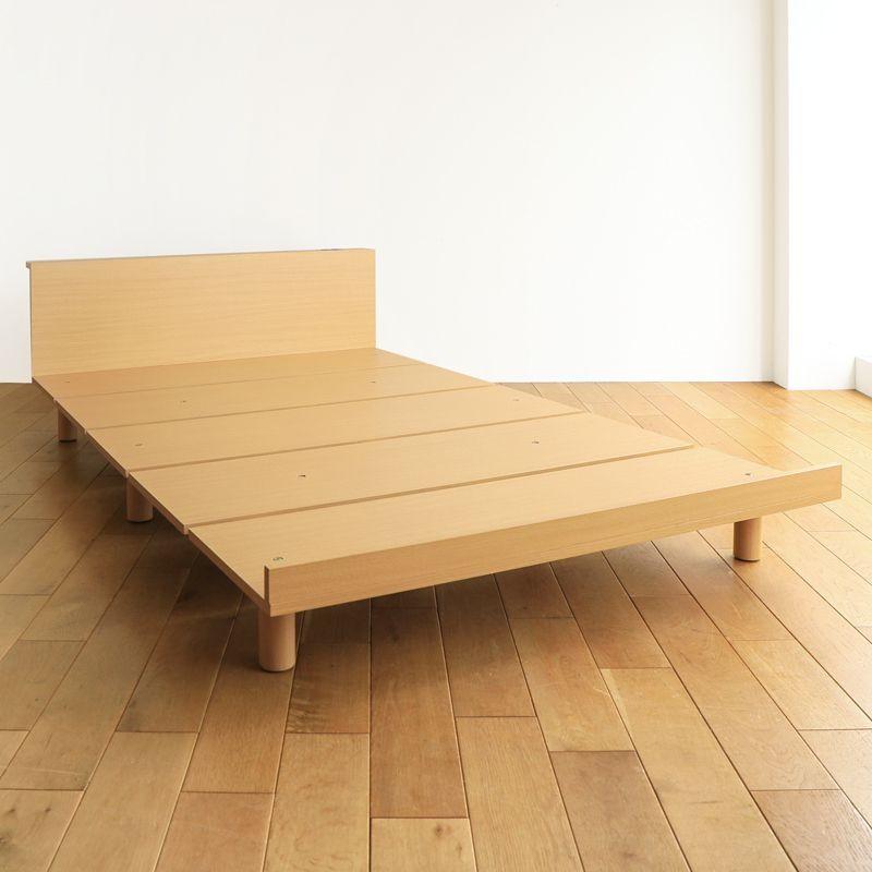 ヘッド付き フロアベッド PIATTO セミダブルサイズ フレームのみ