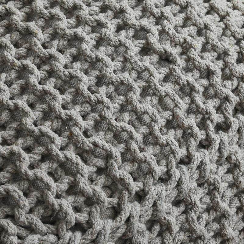 POUF braid プフ ブレイド 四角 スクエア グレー 天然素材 コットン100