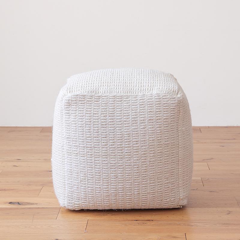 POUF form プフ フォーム ラウンド 50×35 アイボリー スクエア 40×40 