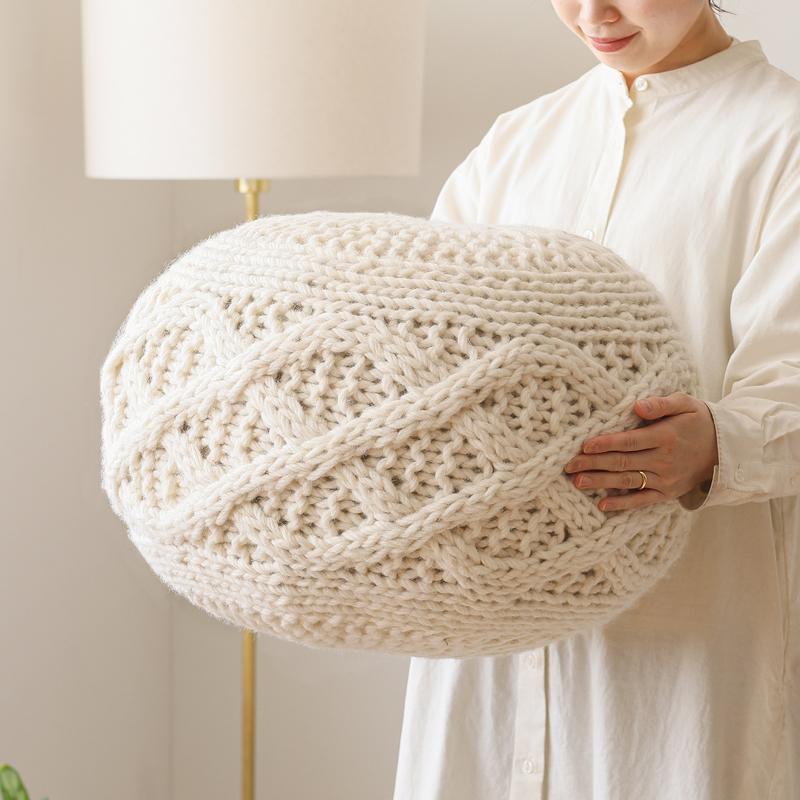 POUF form プフ フォーム ラウンド 50×35 アイボリー スクエア 40×40 