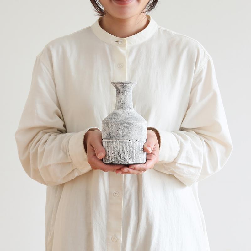 フラワーベース Raffy ラフィー Lサイズ ホワイト 直径14cm 高さ27cm