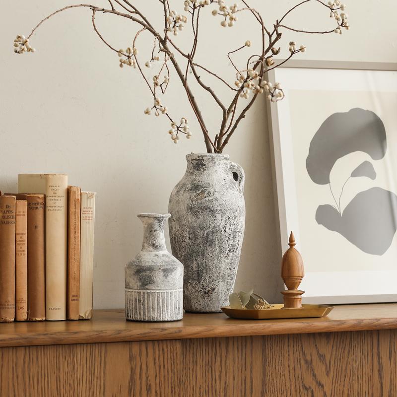 フラワーベース Raffy ラフィー Mサイズ ホワイト 直径9cm 高さ16cm