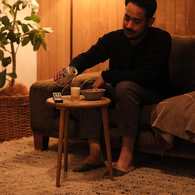 ネストテーブル RattanMix/BR テーブル 円形 木製 オーク 無垢 ネストテーブル RattanMix/BR テーブル 円形 木製 オーク 無垢