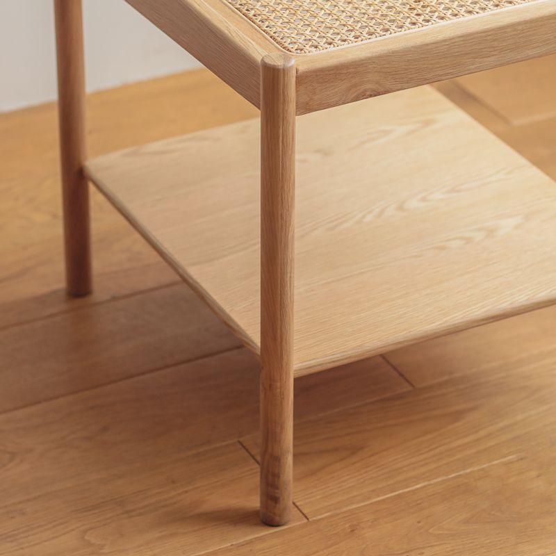 ナイトテーブル RattanMix／NA ベッドサイド ラック シェルフ