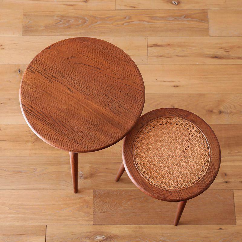 ネストテーブル RattanMix/RD テーブル 円形 木製 オーク 無垢 ネストテーブル RattanMix/RD テーブル 円形 木製 オーク 無垢