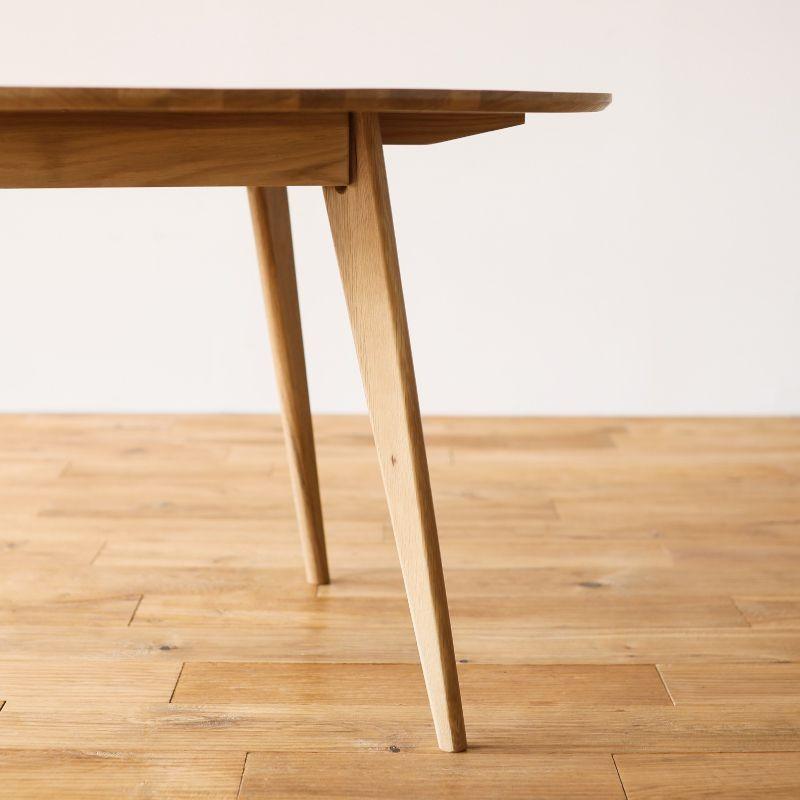 ダイニングテーブル RIVER 円形 直径120 木製 オーク 無垢 ナチュラル