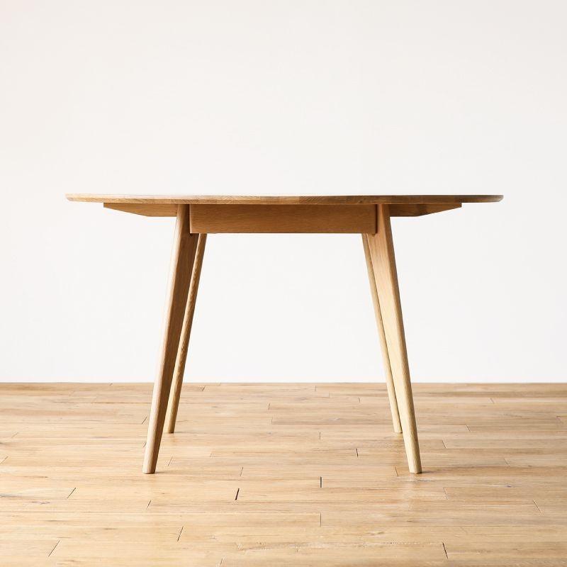 ダイニングテーブル RIVER 円形 直径120 木製 オーク 無垢 ナチュラル