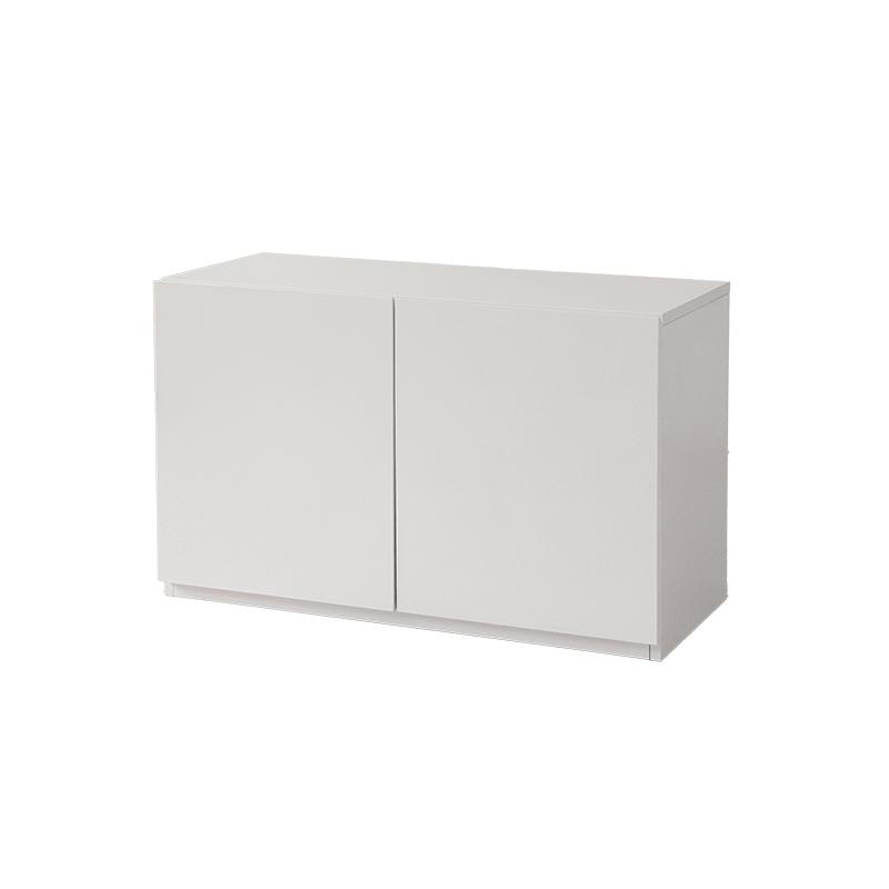 パーツ販売 R.U.S 大容量収納 キャビネット 幅88cm 高さ54cm メラミン化粧板 収納棚 キッチン リビング 北欧 モダン ホワイト グレー_6