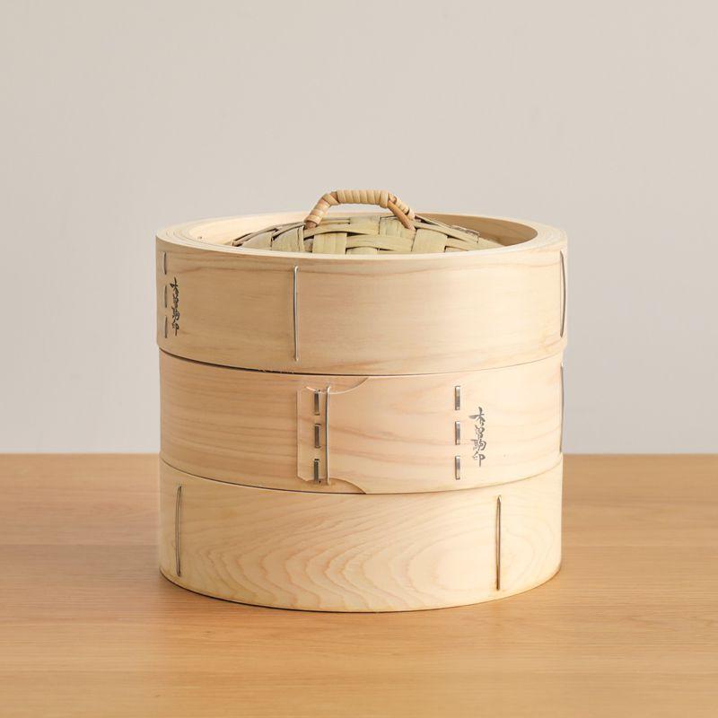 ひのき 中華せいろ 21cm/2段 蓋付き 蒸籠 檜 竹 網代編み 日本 ひのき 中華せいろ 21cm/2段 蓋付き 蒸籠 檜 竹 網代編み 日本