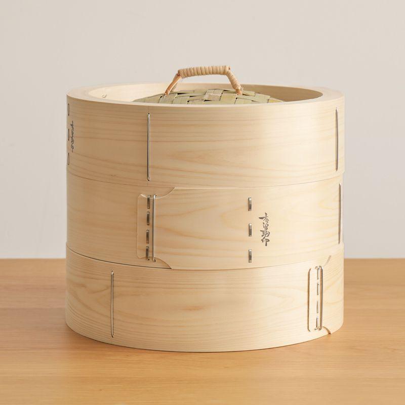 ひのき 中華せいろ 21cm/2段 蓋付き 蒸籠 檜 竹 網代編み 日本 ひのき 中華せいろ 21cm/2段 蓋付き 蒸籠 檜 竹 網代編み 日本