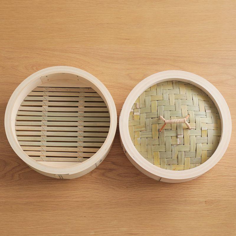 ひのき 中華せいろ 27cm／1段 蓋付き 蒸籠 檜 竹 網代編み 日本製