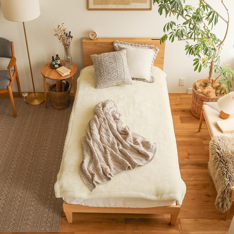 洗える メリノウール 敷き毛布 LOOM＆SPOOL SERENE シングルサイズ 100