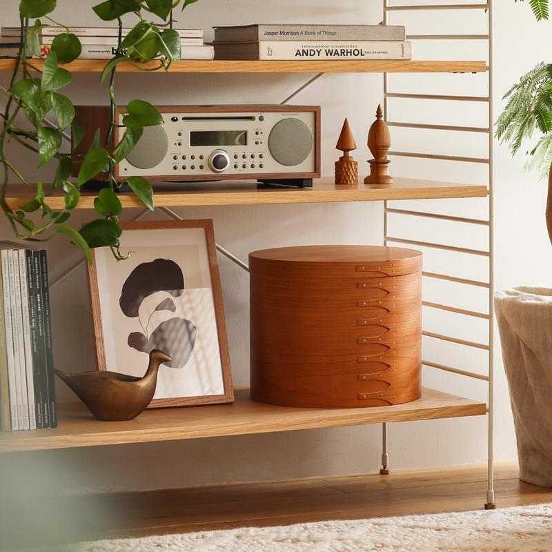 シェーカーボックス ラウンドタイプ ブラック 30×25 収納 ボックス