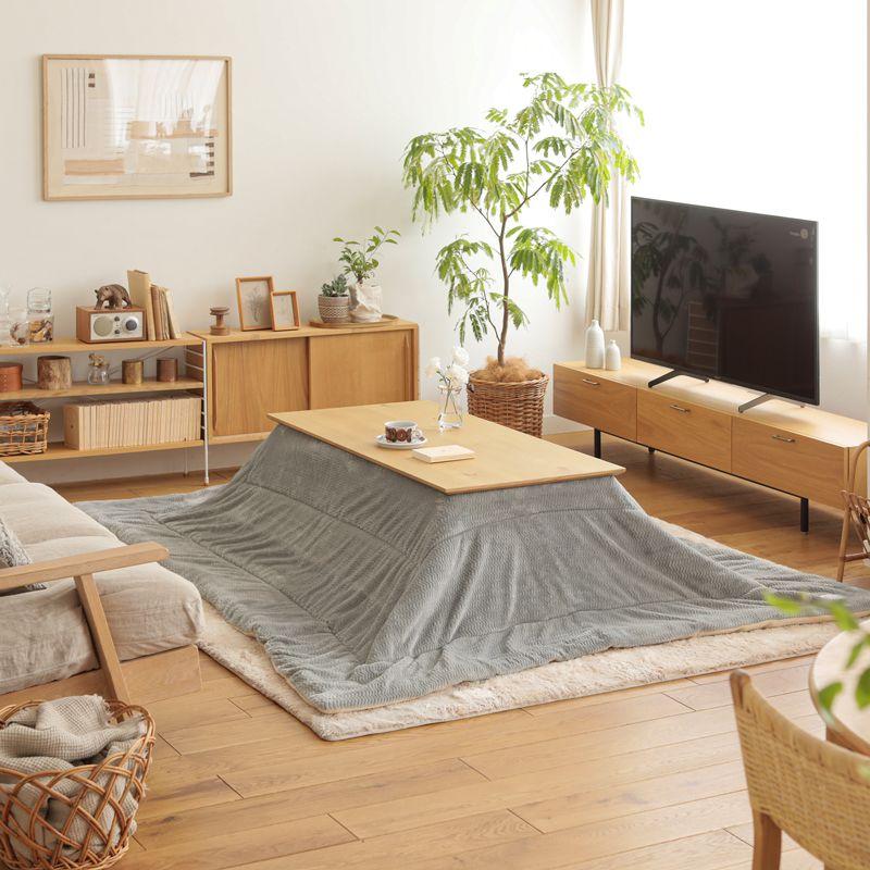 こたつ布団 Shest 正方形 薄掛け グレー ナチュラル ヴィンテージ 190